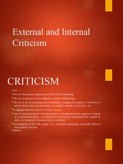 4 External And Internal Criticism Pdf Criticism Plagiarism