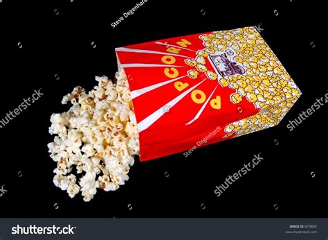 Bag Popcorn On Black Background Stock Photo 873895 | Shutterstock