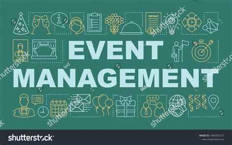 Event Management Word Concepts Banner Scheduling Stock Vector Royalty