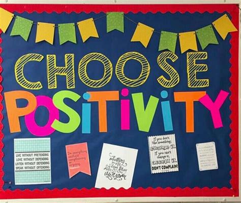 Choose Positivity Bulletin Board School Counseling Bulletin Boards Summer Bulletin Boards