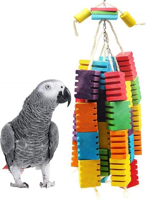 Mqupin Large Parrot Toys Bird Parrot Chewing Toys Upgraded Parakeet