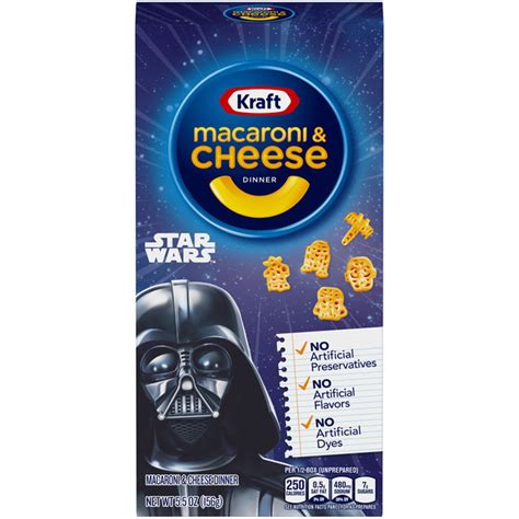 KRAFT Star Wars Shapes Macaroni Cheese Dinner Food My Commissary