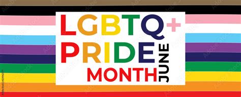Lgbtq Pride Flyer Vector Design With Rainbow Symbol Or Flag Background
