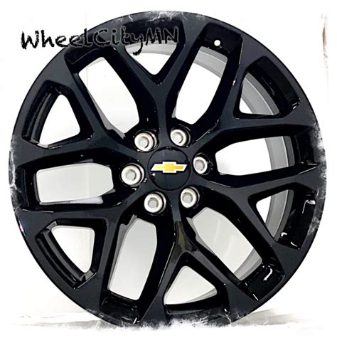 22 Inch Gloss Black 2020 Snowflake Chevy Tahoe Suburban Oe Replica Wheels 6x55 Ebay