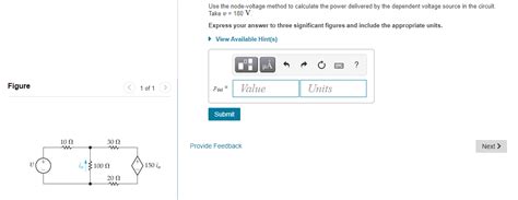 Solved Use The Node Voltage Method To Calculate The Power