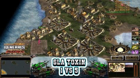 Command Conquer Generals Shockwave Gla Toxin 1 Vs 7 Hard