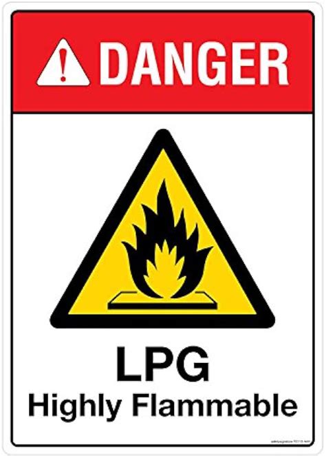 Lpg Highly Flammable Safety Sign Safety Signs Text Off