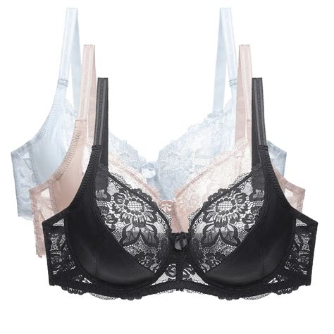 Sujetador De Encaje Sexy Para Mujer Bralette De Talla Grande B C D E De