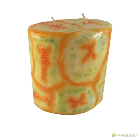 Multicolor Glowing Veneer Oval Candle — Candlestock