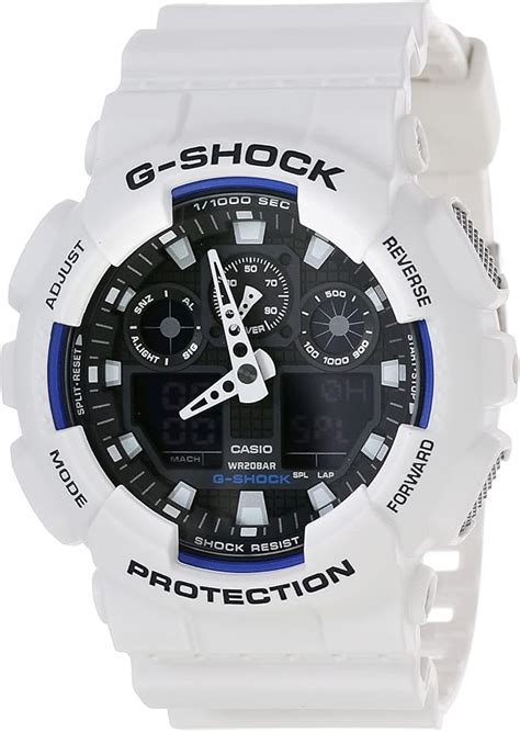 Casio Men S G Shock GA100B 7A White Resin Quartz Sport Watch Casio