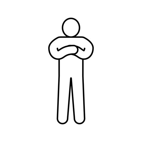 cross hand man  icon vector illustration  vector art