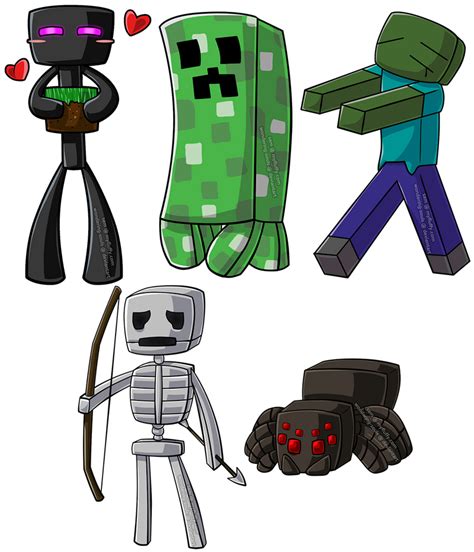 Minecraft Chibi Group By Sambeawesome On Deviantart