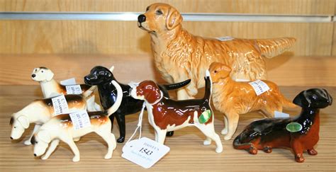 A collection of Beswick dogs, comprising 'Wendover Billy', model No ...