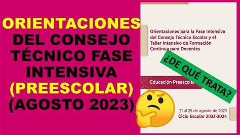 Soy Docente ORIENTACIONES DEL CONSEJO TÉCNICO FASE INTENSIVA