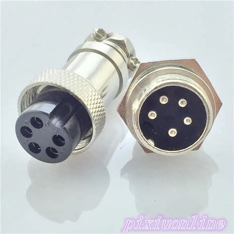 1set GX16 5 Pin Male Female Diameter 16mm L73Y Circular Connector