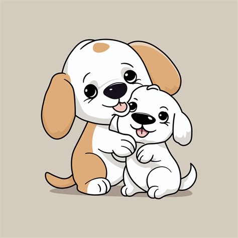 Cartoon Two Dogs hugging. 36040004 Vector Art at Vecteezy