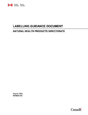 Fillable Online Publications Gc Labelling Guidance Document COSEWIC