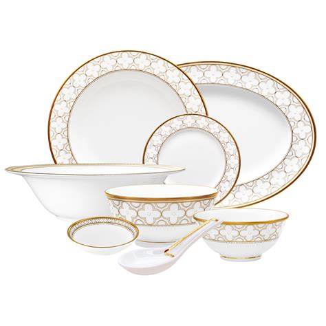 Noritake Pcs Asian Dinner Set For Person Trefolio Gold Artelia