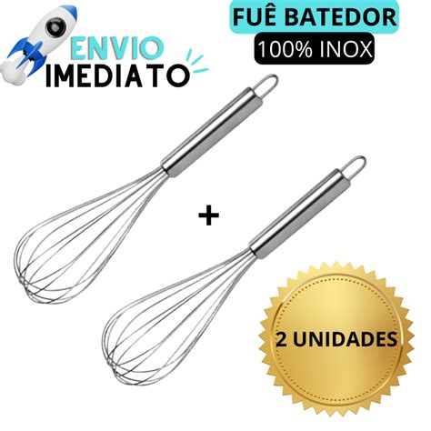 Kit Fu Batedor Manual Para Bolos E Receitas Confeitaria Para Massas