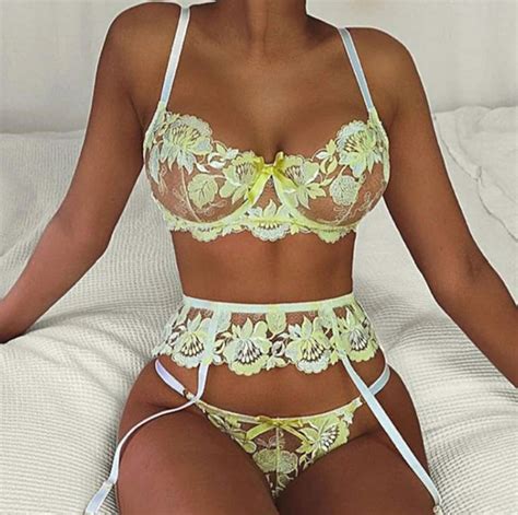 Floral Lingerie SetBridal Lingeriefloral LaceWedding Etsy