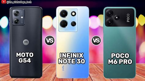 Moto G54 Vs Infinix Note 30 Vs Poco M6 Pro Full Comparison⚡price