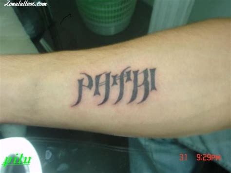 Tattoo Of Letters Names Patricia