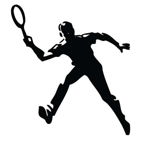 DE SILUETA DE JUGADOR DE TENIS Royalty Free Stock SVG Vector