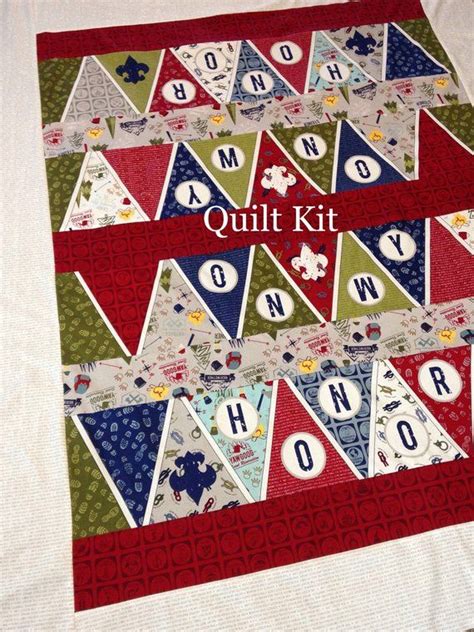 Boy Scout Quilt Kit Modern Scouting On My Honor Top Back Binding