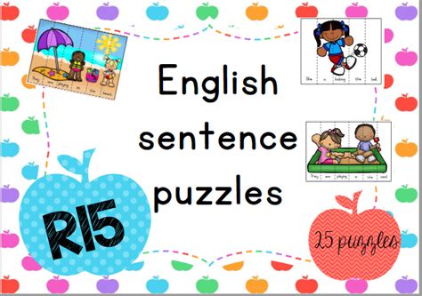 Sentence Building Puzzles Juffrou Met Hart