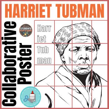 Women S History Month Harriet Tubman Craft Collaborative Poster Coloring