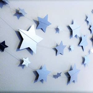 Silver Metallic Stars Paper Garland Mixed Sizes Holiday - Etsy