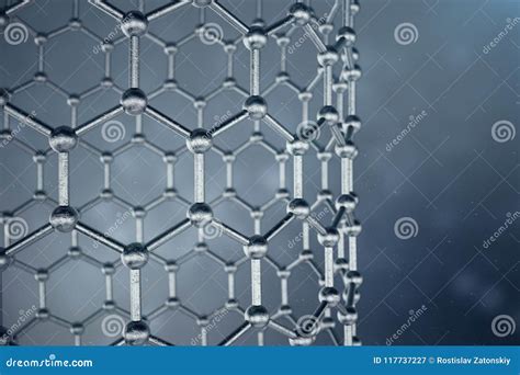 Estructura Del Tubo Del Graphene Primer Geom Trico Hexagonal De La