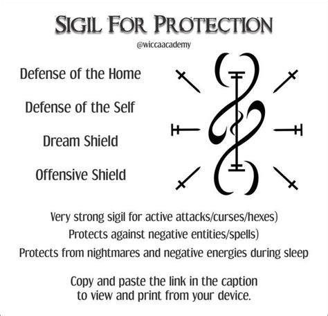 Wicca Academy On Instagram This Sigil Is Designed To Protect You From