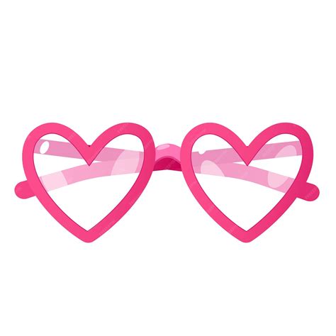 Premium Vector | Pink heart shaped eyeglasses isolated on a white ...