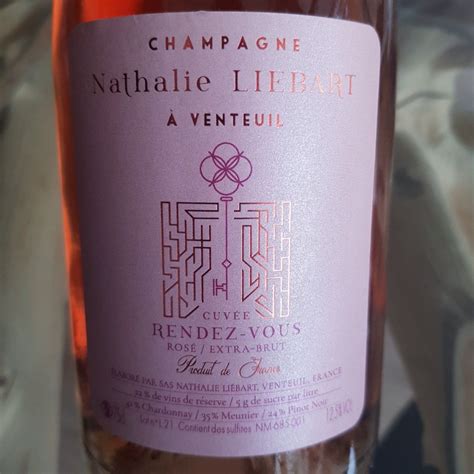 NV Nathalie Liébart Champagne Cuvée Rendez Vous Rosé Extra Brut France