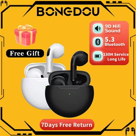 Bongdou Pro6 True Wireless Earbuds Bluetooth Earphone Touch Control