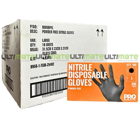 Pro Choice Nitrile Powder Free Gloves Large Ultimate Cleaning Products