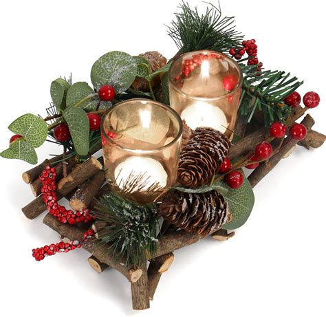 Belle Vous Couronne De Noel Avec Porte Bougies Support Bougies