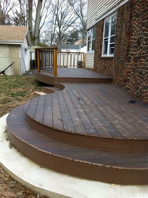 Curve Deck Curved Deck Decks Backyard Deck Design