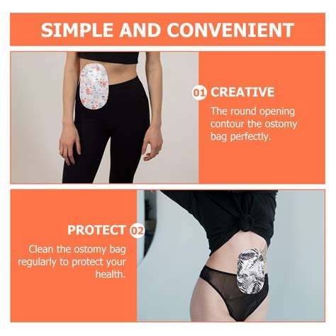 Exceart Stretchy Colostomy Bag Cover Ostomy Pouch Cover Waterproof