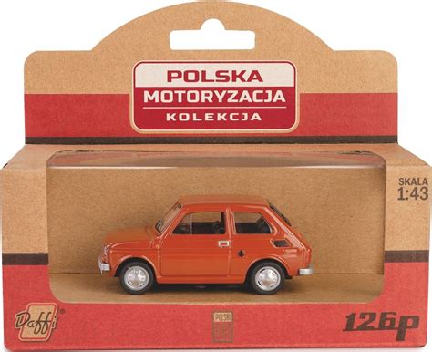 FIAT 126P FSO MALUCH 1 43 KOLEKCJA PRL METAL DAFFI BRĄZOWY