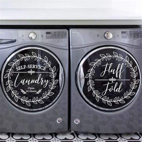 Washer Dryer Decal Etsy