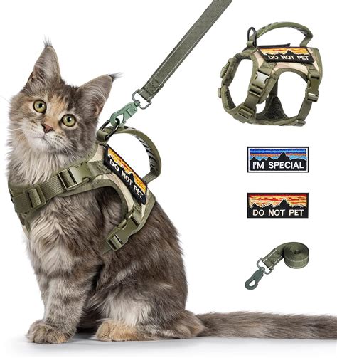 Pet Supplies Nanappice Tactical Cat Harness And Leash For Walking