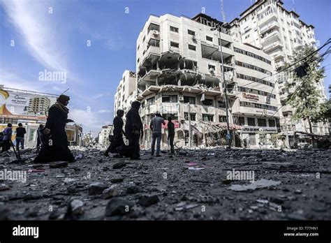 La Ciudad De Gaza Territorios Palestinos El 05 De Mayo 2019 Los