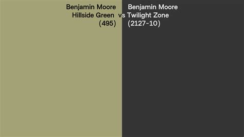 Benjamin Moore Hillside Green Vs Twilight Zone Side By Side Comparison