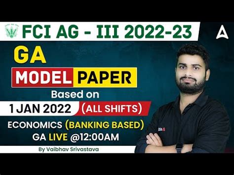 FCI AG 3 2022 23 FCI AG 3 General Awareness Model Paper 1 By Vaibhav