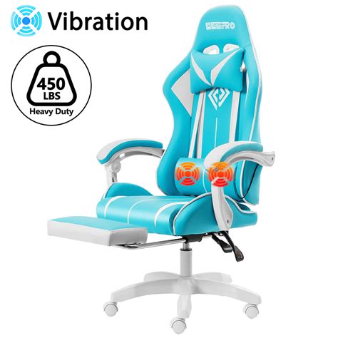 450lbs Massage Gaming Chair Pc Office Chair With Massage Lumbar And Footrest Linkage Armrest