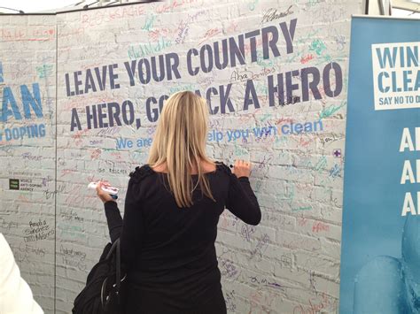 Our Md Signing The Ukad Pledge Wall To Keep Drugs And Banned Substances