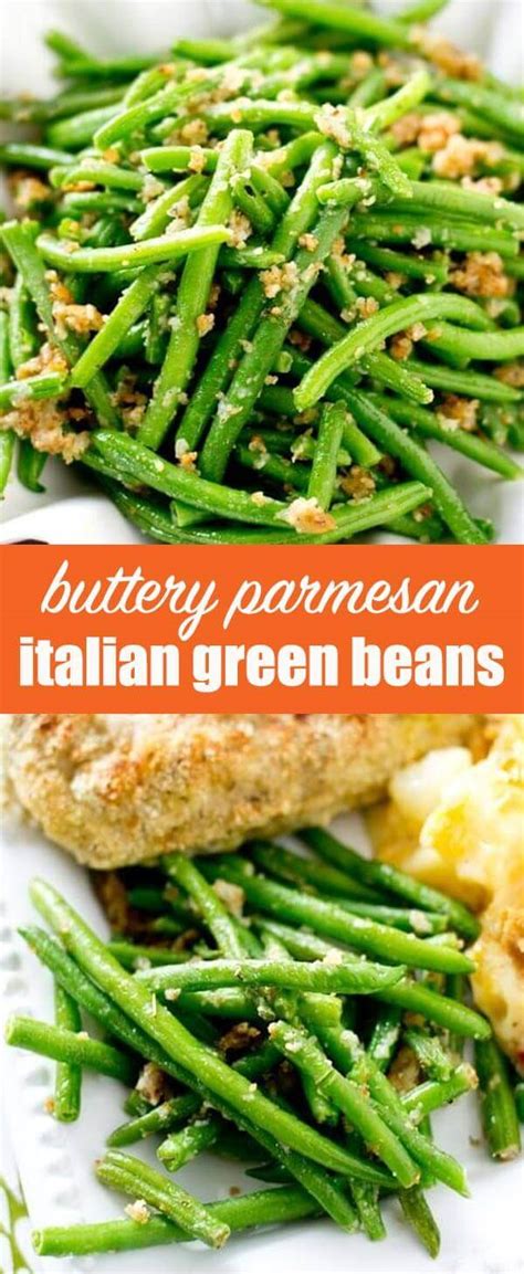 Italian Green Beans Recipe With Parmesan Cheese And Bread Crumbs