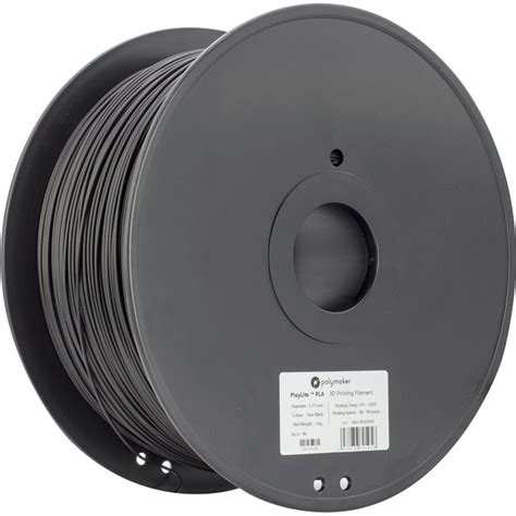 Polymaker 1 75mm PolyMax PLA Filament 3kg Black PM70162 B H